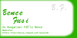 bence fusi business card